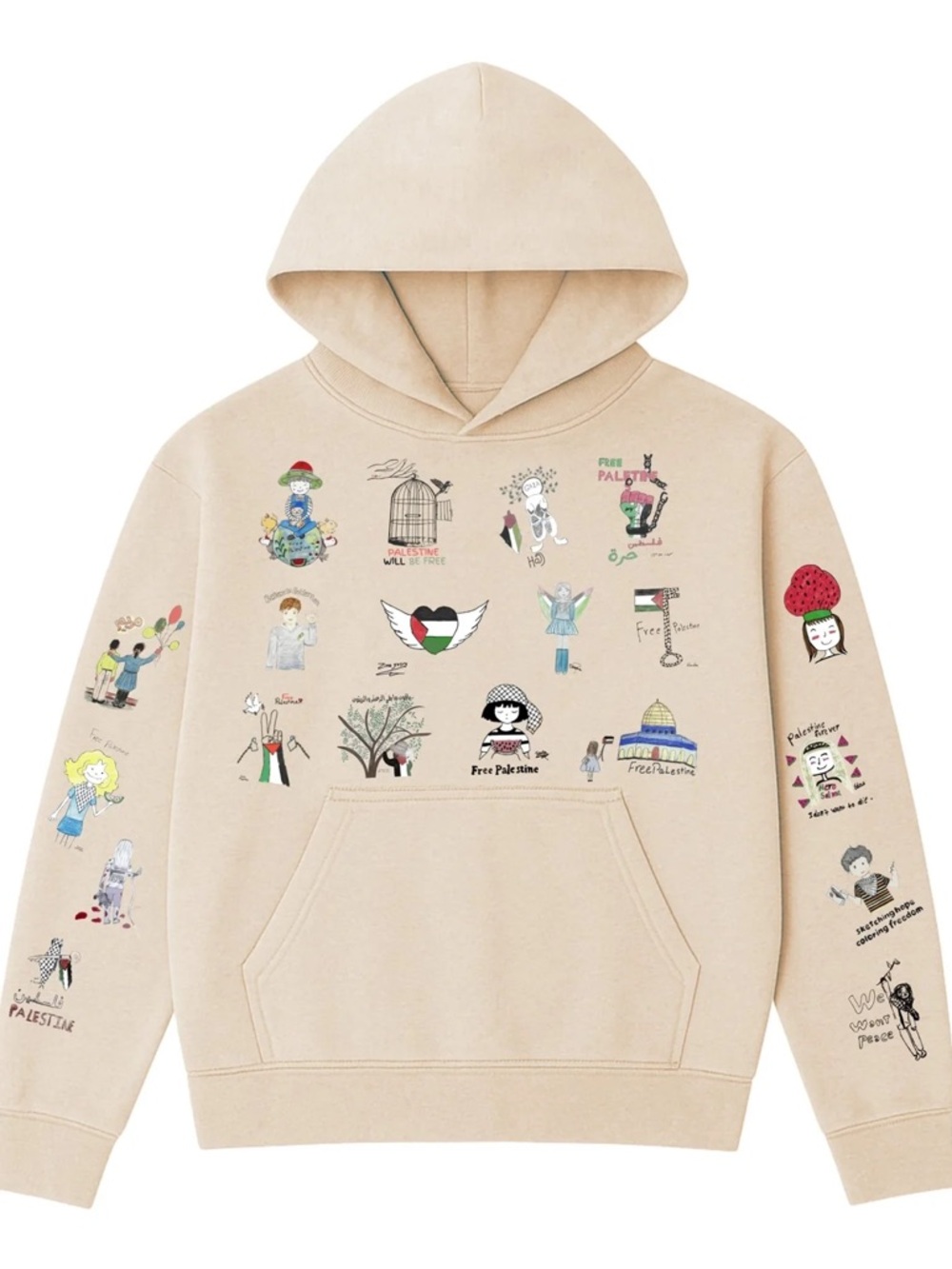 Children Of 🍉 Palestine Art Heavyweight Hoodie